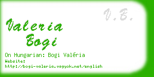 valeria bogi business card