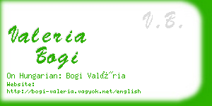 valeria bogi business card